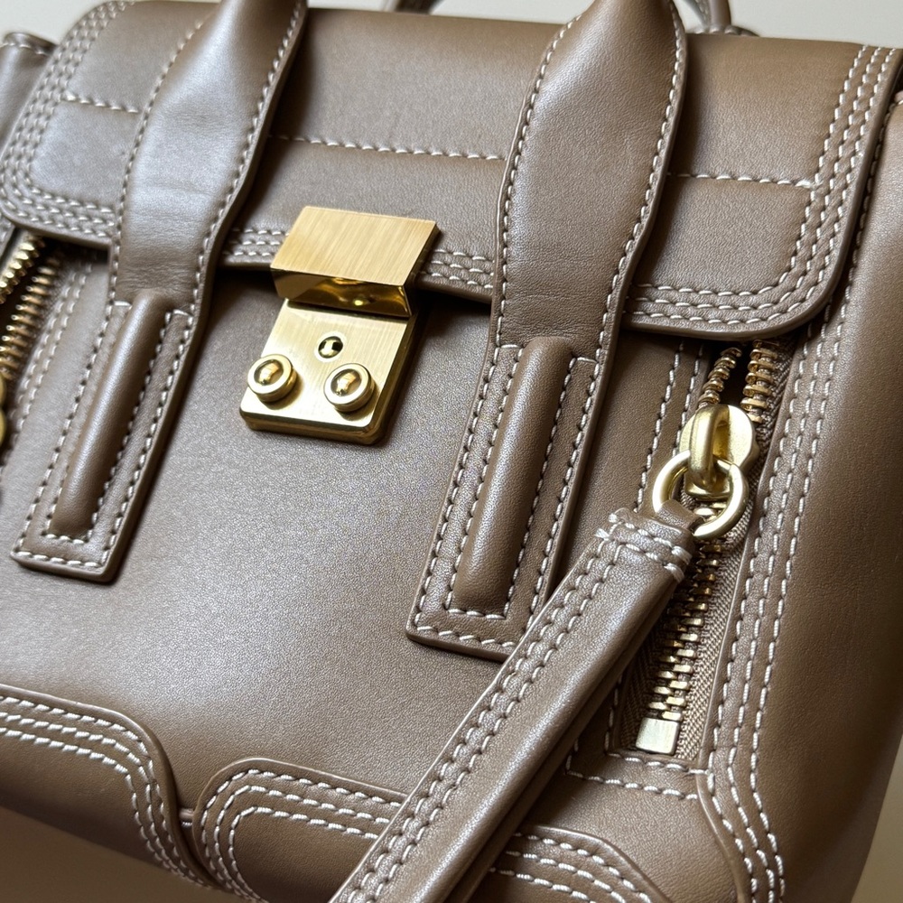3.1 Phillip Lim Pashli Mini Satchel Taupe/Camel - Picture 2 of 16